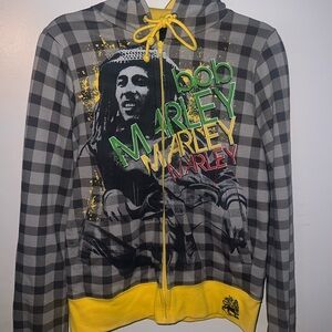 Zion Rootswear Gray Hoodie with Yellow Highlights